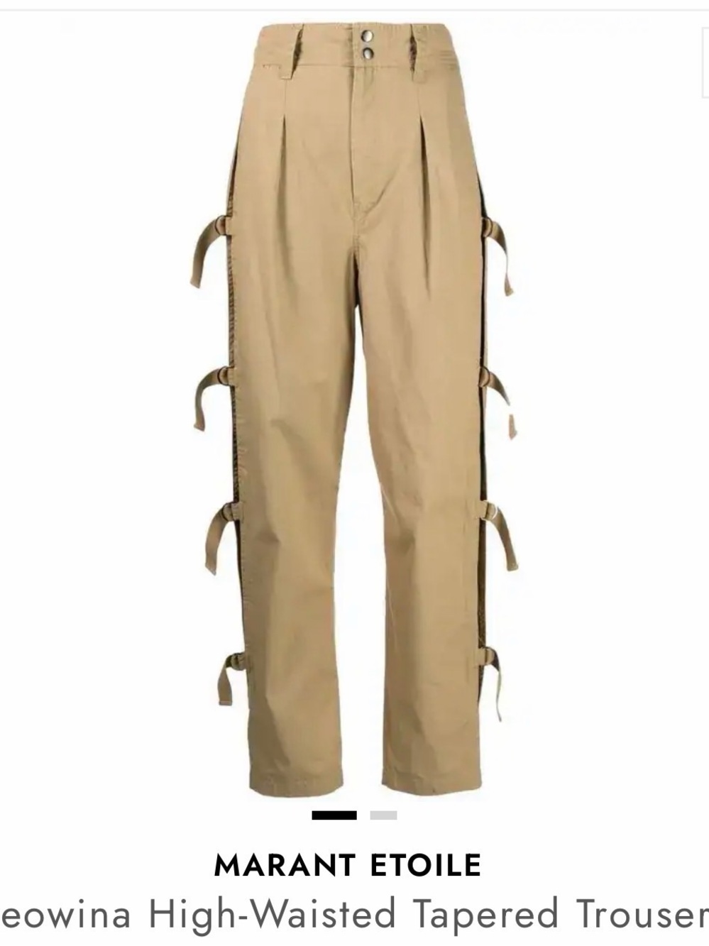 Isabel Marant Etoile Keowina High-Rise Tapered trousers with Side Tie Detail